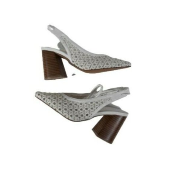 ASOS Shoes womens White Sling Back Slip On Pointed Toe Size 3 - Picture 3 of 11